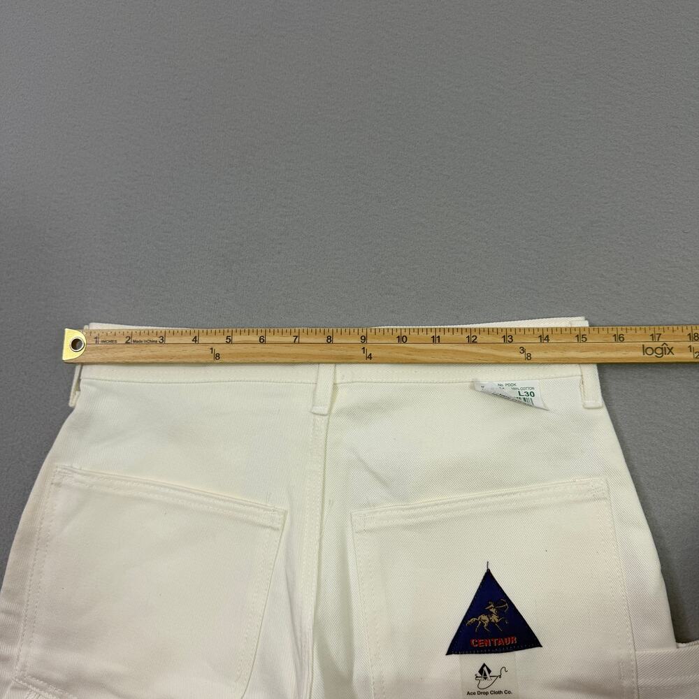 Vintage Centaur Double Knee Painter Pants Men's 30x30 White Canvas Carpenter NEW - Picture 8 of 10
